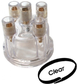 CLEAR TRANSPARANT STOCK TOP MOUNT DISTRIBUTOR CAP. FITS BOSCH DISTRIBUTOR