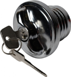 FUEL TANK CAP, LOCKABLE, CHROME