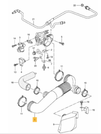 986 / 996 Carerra Ansaugrohr Saugrohr