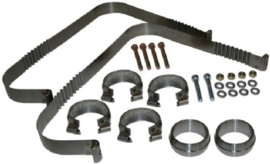 MOUNTING KIT FOR REAR EXHAUST, WITH CLAMPS, STRAPS, NUTS & BOLTS