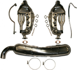 EXHAUST CONVERSION SET, FREE-FLOW, WITH LOOSE 84 MM TAIL PIPES