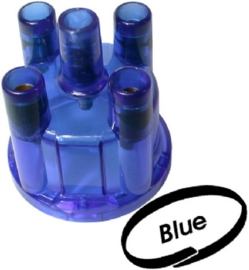 CLEAR TRANSPARANT STOCK TOP MOUNT DISTRIBUTOR CAP. FITS BOSCH DISTRIBUTOR, BLUE