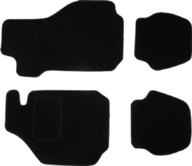 FLOOR MAT SET, 4 PCS., BLACK