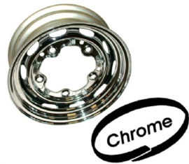 CHROME STEEL WHEEL, 5.5X15", 5 HOLES, ET15