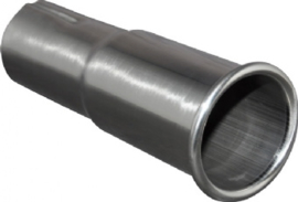 TAIL PIPE, 45.5X170X60 MM, STAINLESS STEEL, POLISHED