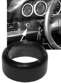 DECOR RING FOR SWITCH FOR HEADLIGHT, ALU, BLACK ANODIZED