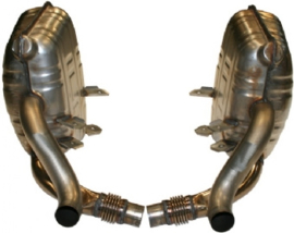EXHAUST SET, SPORT, REAR, "SUPER SOUND", OE-STYLE, STAINLESS STEEL
