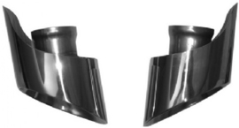 TAIL PIPE KIT, ANGLE CUT TO FOLLOW THE BUMPER SHAPE, LEFT/RIGHT, STAINLESS STEEL, POLISHED