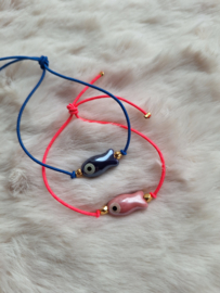 Armband | Vis neon roze