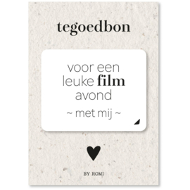 Tegoedbon | Voor een leuke film avond