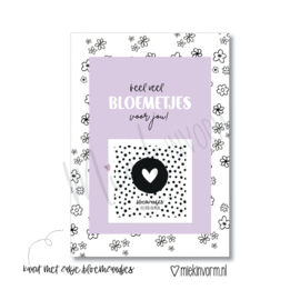 Kaart + bloemzaadjes | heel veel bloemetjes voor jou!