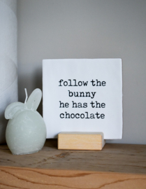 tegeltje | follow the bunny