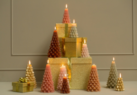 Kerstboom kaars M | Goud