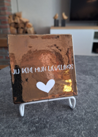 Tegeltje 10x10 | Jij bent mijn lievelings - diverse kleuren