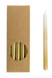 Mini kaars 1,2 x 17,5cm | wit goud