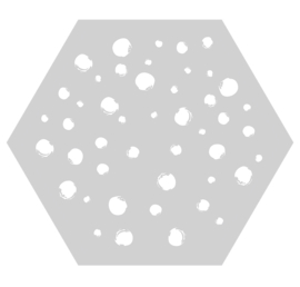 Muurhexagon | Dots grijs