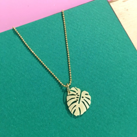 Gouden ketting | monstera