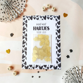 Kaart + confetti | Heel veel hartjes voor jou!