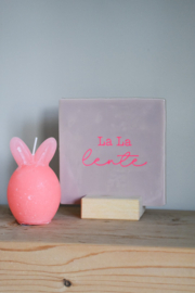 tegeltje 13 x 13 | la la lente roze