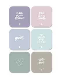 Onderzetters | set van 6 | pastel