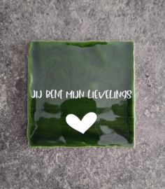 Tegeltje 10x10 | Jij bent mijn lievelings - diverse kleuren