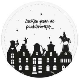 Muurcirkel | zachtjes gaan de paardenvoetjes 20cm