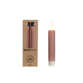 Rustieke Dinerkaars LED Mauve