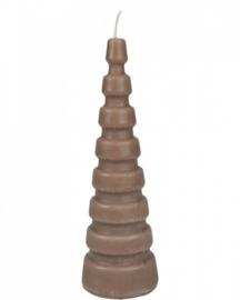 Kerstboomkaars bubbel M | taupe