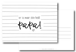 Kaart | Er is maar één held... papa!