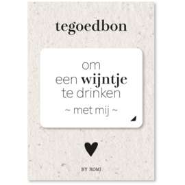 Tegoedbon | Om een wijntje te drinken