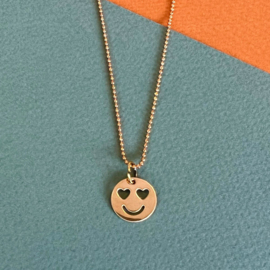 Gouden ketting | smiley hartjes