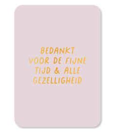 Kaart | bedankt voor de fijne tijd