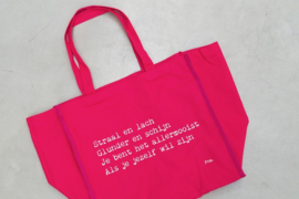 Shopper | straal en lach | fuchsia