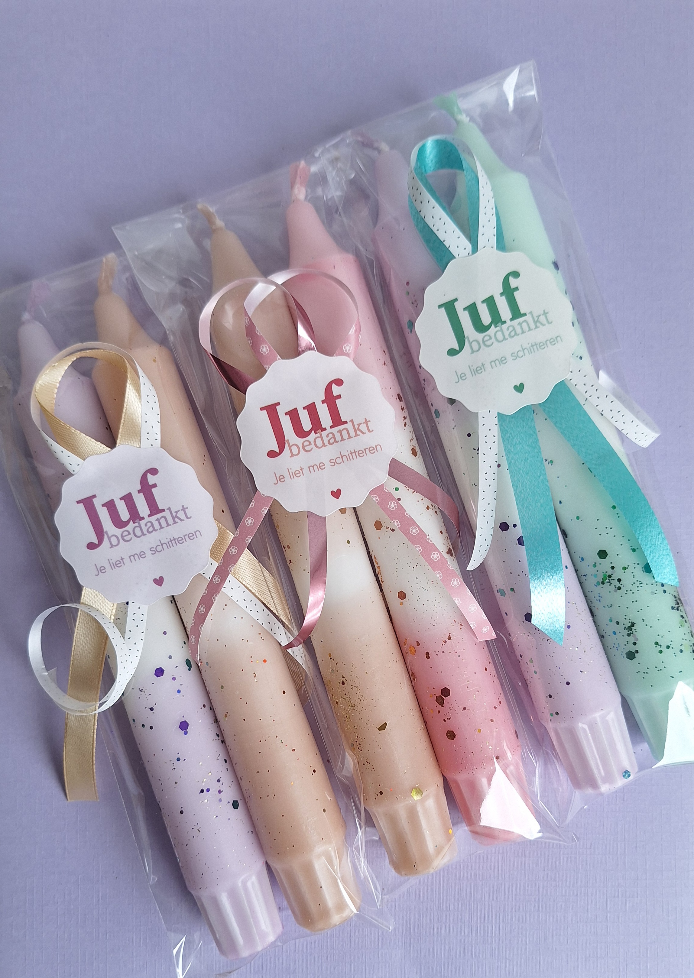 Glitterkaarsen | Juf