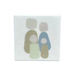 tegeltje 10 x 10 | family of four