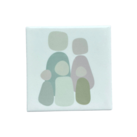 tegeltje 10 x 10 | family of five