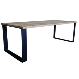 Oakly tafel grijs rechthoekig metalen frame 240cm