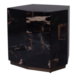 Rayn Petrified wood black coffeetable S