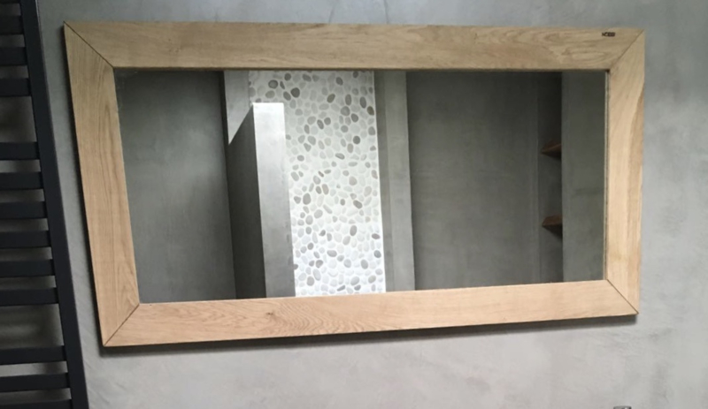 Eikenhouten spiegel | Badkamer