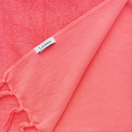 Hamamdoek Badstof - Coral rose oranje - 90x206cm