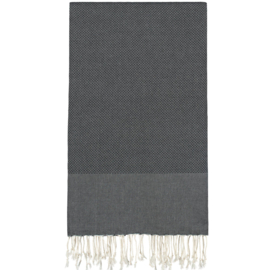 Plaid Grand foulard Wafel - Zwart antraciet - 190x300cm