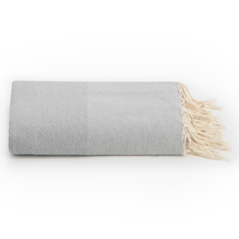 Plaid Grand foulard Wafel - Lichtgrijs - 190x300cm 