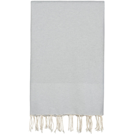 Plaid Grand foulard Wafel - Lichtgrijs - 190x300cm 