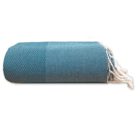 Plaid Grand foulard Wafel - Petrol Blue - 190x300cm
