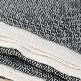 Plaid Diamant Zwart - 190x300cm