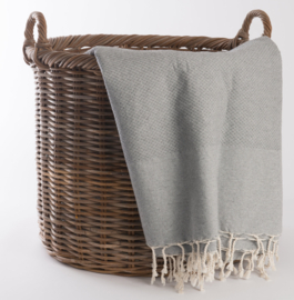 Plaid Grand foulard Wafel - Lichtgrijs - 190x300cm