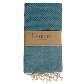 Hammamtowel Honeycomb - Petrol Blue - 100x200cm (LANTARA)