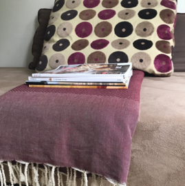 Plaid XL - Bordeaux rood - 198x300cm (LANTARA)