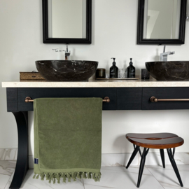Hamamdoek Badstof - Khaki Groen - 90x190cm