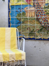 Hamamdoek Amalfi - Geel - 100x200cm